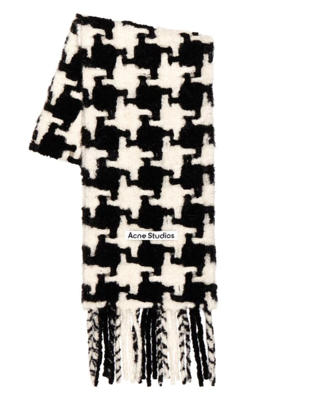 Acne Studio Black & White Houndstooth Scarf